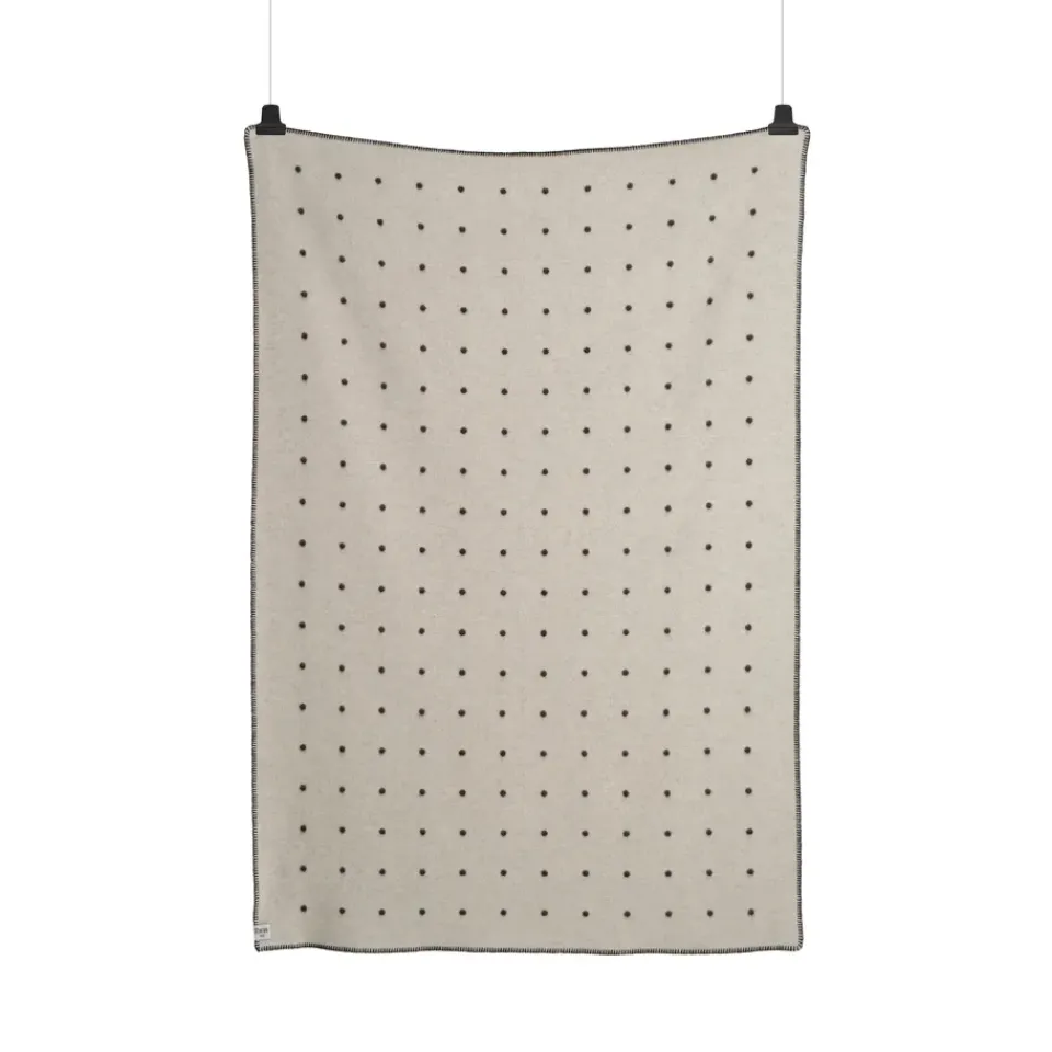 Røros Tweed Pastille blanket 135x200 cm, Black and white WhiteBlack