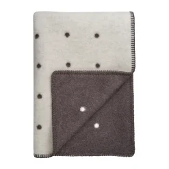 Røros Tweed Pastille blanket 135x200 cm, Black and white WhiteBlack