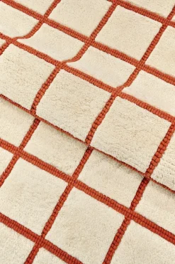 Wool Rugs^Scandi Living Pasture wool rug natural white/rust, 170x240 cm WhiteOrange