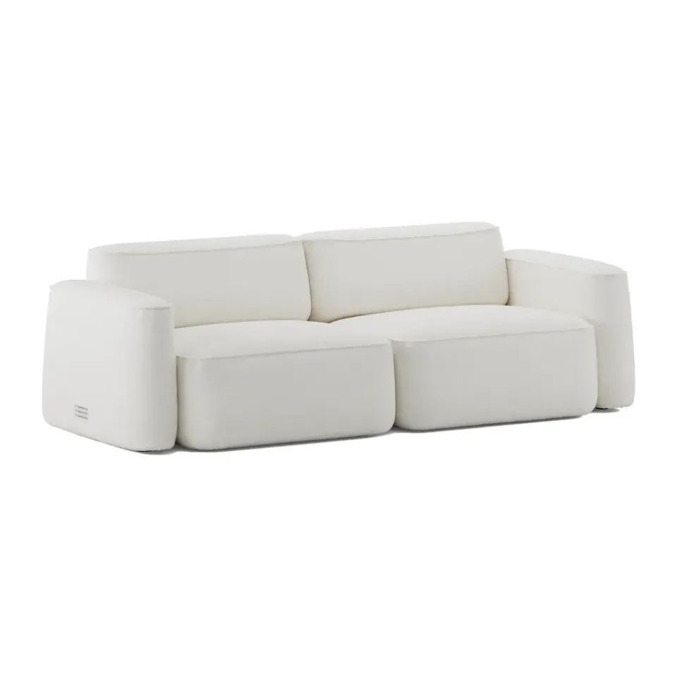 Hot Massproductions Patch 2.5-seater sofa, Ecriture 100 White