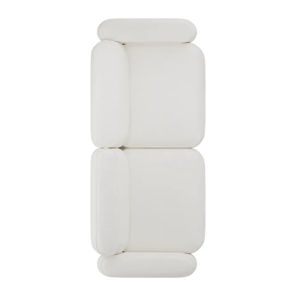 Hot Massproductions Patch 2.5-seater sofa, Ecriture 100 White