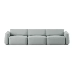 Sofas^Massproductions Patch 3-seater sofa, Linara 253 Swedish Grey
