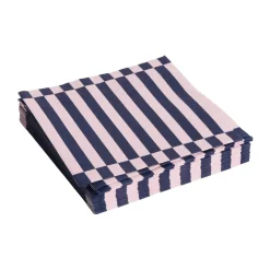 Discount HAY Pattern Dinner Stripe napkin 40x40 cm 20-pack, Light pink-dark blue pillar PinkBlue
