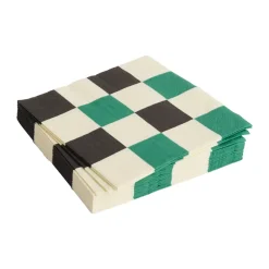 Outlet HAY Pattern Lunch Check napkin 33x33 cm 20-pack, Off white-green-black M WhiteGreenBlack