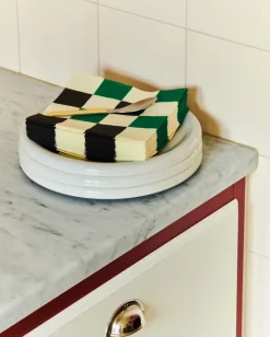 Outlet HAY Pattern Lunch Check napkin 33x33 cm 20-pack, Off white-green-black M WhiteGreenBlack