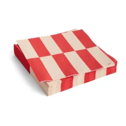 Clearance HAY Pattern Lunch napkin 33x33 cm 20-pack, Off white-red Multi