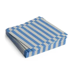 New HAY Pattern Lunch Stripe napkin 33x33 cm 20-pack, Grey-blue pillar BlueGrey