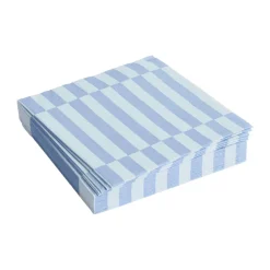 Discount HAY Pattern Lunch Stripe napkin 33x33 cm 20-pack, Light -dusty pillar Blue