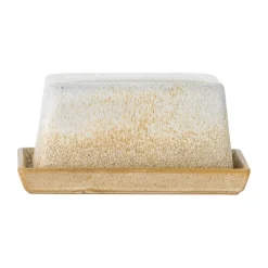 Discount Bloomingville Paula butter dish 11.5x17.5 cm, Nature White