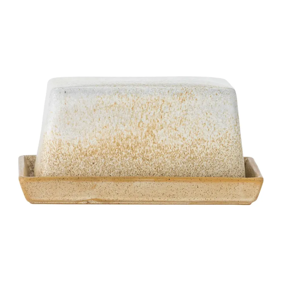 Discount Bloomingville Paula butter dish 11.5x17.5 cm, Nature White