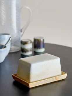 Discount Bloomingville Paula butter dish 11.5x17.5 cm, Nature White