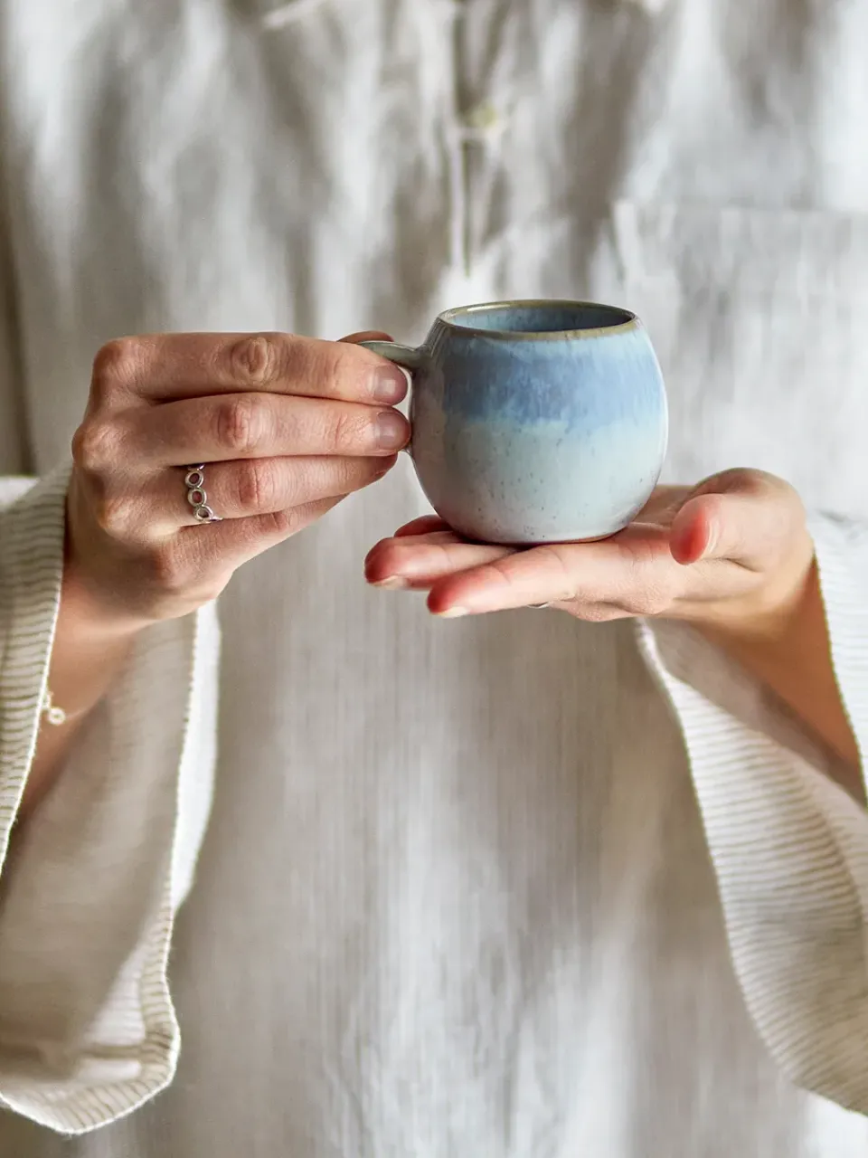 Glögg & Mulled Wine Mugs|Espresso Cups^Bloomingville Paula espresso cup 14 cl, Blue