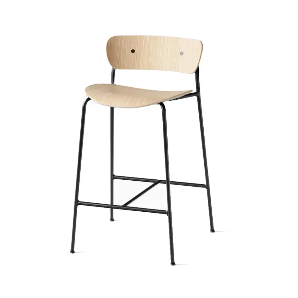 Sale &Tradition Pavilion AV7 barstool, Oak lacquer, steel legs Beige
