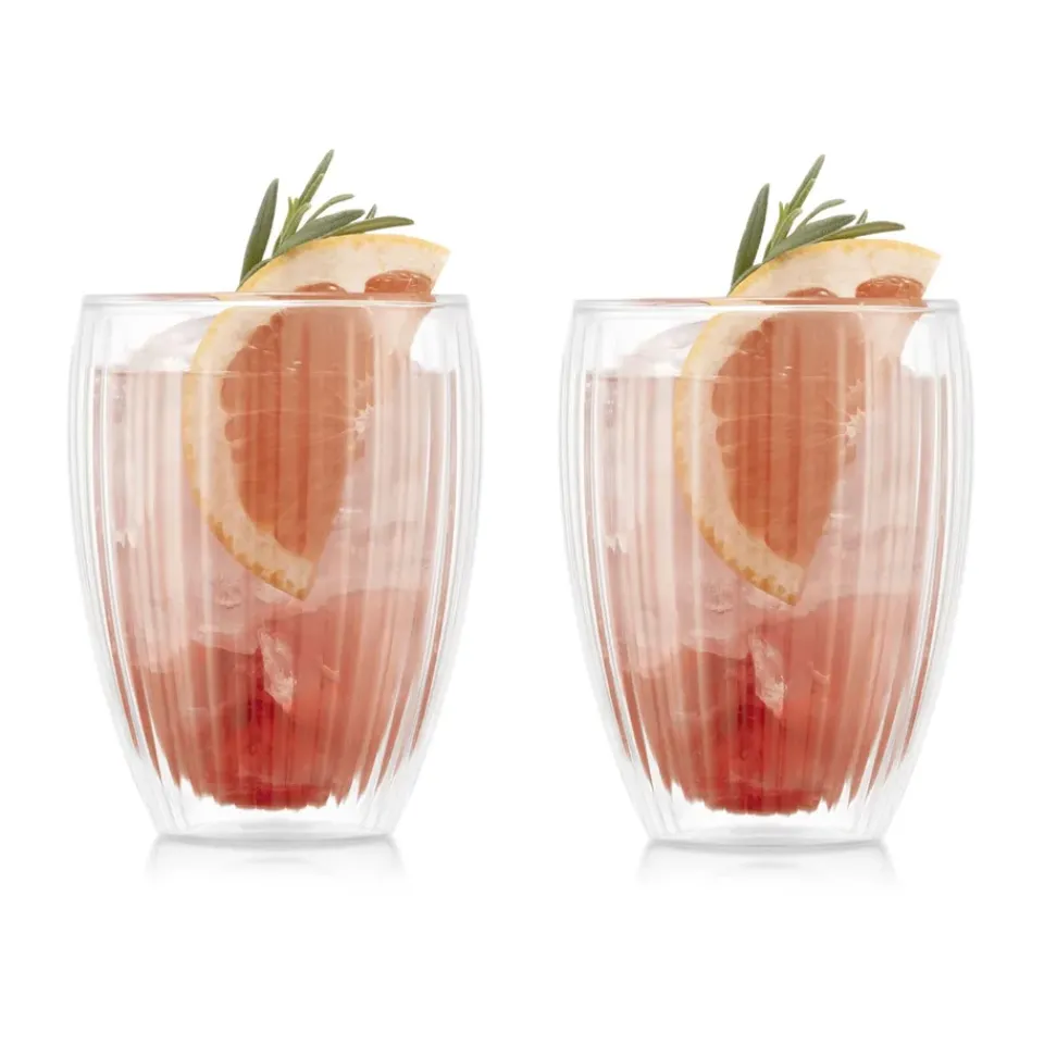 Outlet Bodum Pavina double walled glass 32 cl 2-pack, Clear Transparent