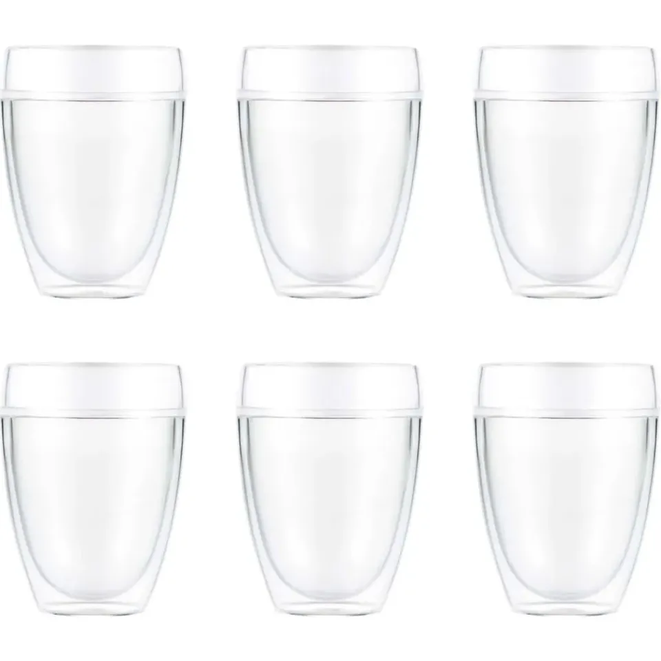 Plastic Cups^Bodum Pavina Outdoor double-walled plastic glass 6-pack, 35 cl Transparent