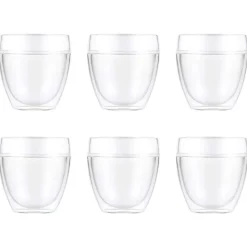 Outlet Bodum Pavina Outdoor double-walled plastic glass 6-pack, 25 cl Transparent