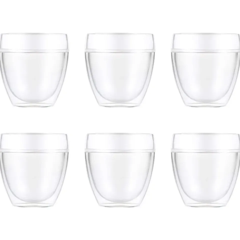 Outlet Bodum Pavina Outdoor double-walled plastic glass 6-pack, 25 cl Transparent