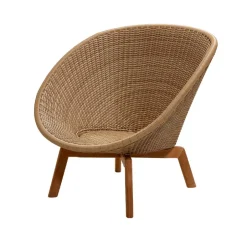Outdoor Lounge Furniture^Cane-line Peacock Weave lounge chair, Natural, teak legs Beige