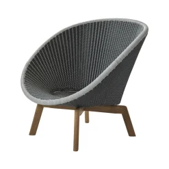 Best Cane-line Peacock Weave lounge chair, /light , legs in teak Grey