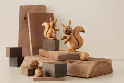 Best Spring Copenhagen Peanut Squirrel decoration 8.5 cm, Oak Beige