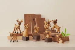 Best Spring Copenhagen Peanut Squirrel decoration 8.5 cm, Oak Beige