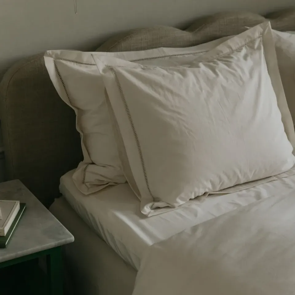 Bed Sheets^Garbo&Friends Pearl Ladder Lace fitted sheet, 180x200x30 cm White