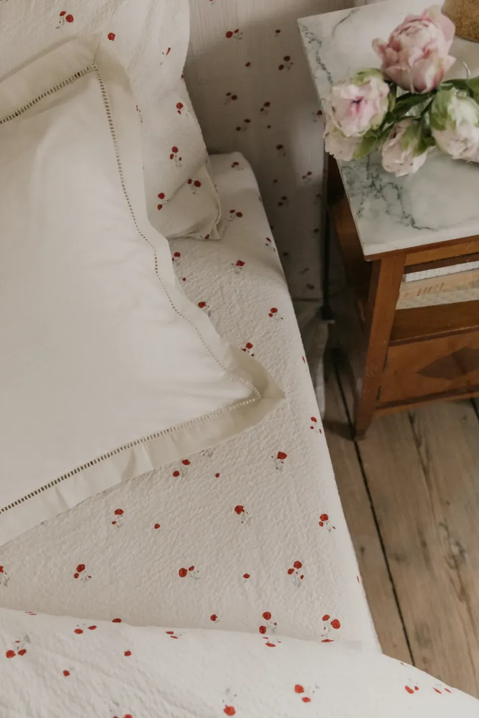 Garbo&Friends Pearl Ladder Lace pillowcase, 50x75 cm White