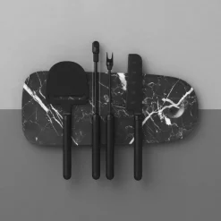 Chopping Boards^Normann Copenhagen Pebble cutting board marble, small Black