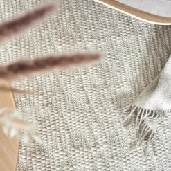 Scandi Living Pebble wool carpet , 170x240 cm White