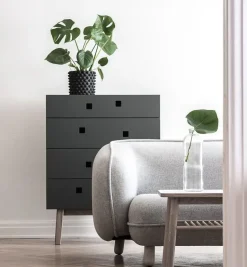 Online Zweed Peep B3 dresser, Slate , white-pigmented oak Grey