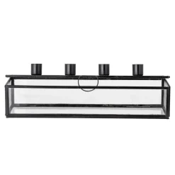 Advent Candle Holders|Candle Holders^Bloomingville Pelo advent candle 34 cm, Black-clear BlackTransparent