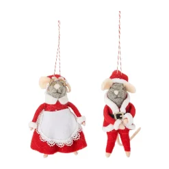 Hot Bloomingville Peo Christmas tree decorations wool 2 pieces, Red