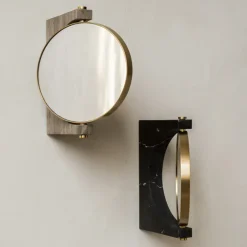Online Audo Copenhagen Pepe Marble mirror, Marble , wall hung Black
