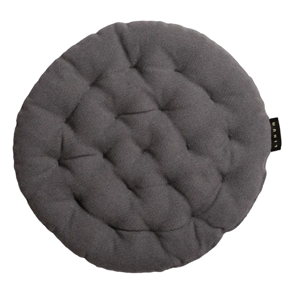 Seat Cushions & Pads^Linum Pepper seat cushion Ø37 cm, Granite Grey