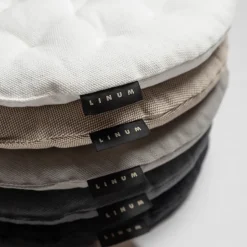 Seat Cushions & Pads^Linum Pepper seat cushion Ø37 cm, Granite Grey