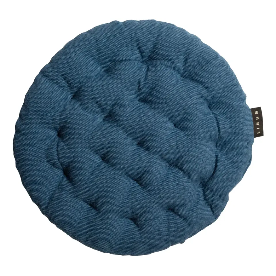 Seat Cushions & Pads^Linum Pepper seat cushion Ø37 cm, Indigo Blue