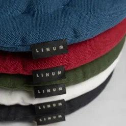 Seat Cushions & Pads^Linum Pepper seat cushion Ø37 cm, Indigo Blue