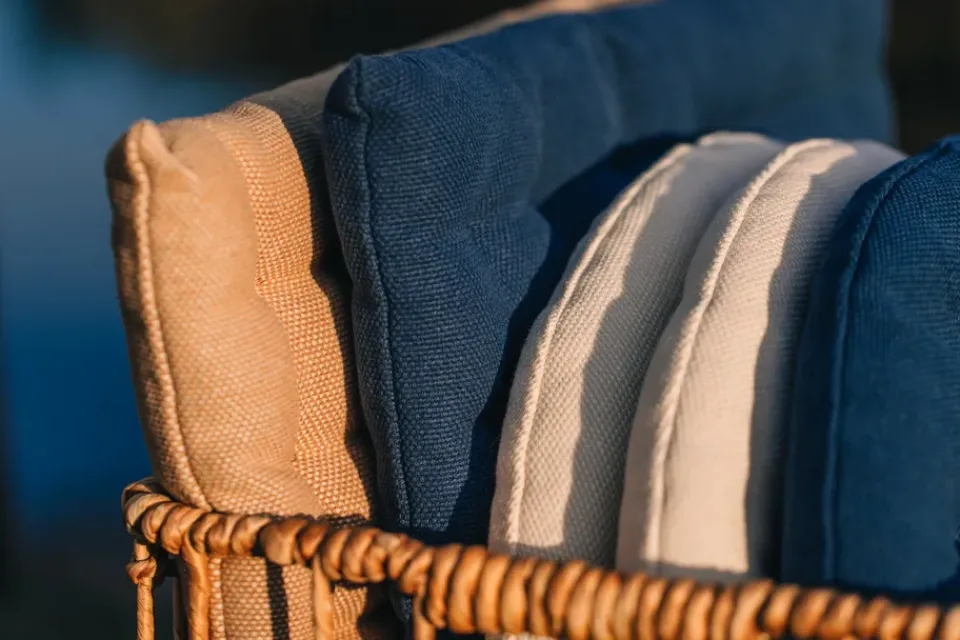 Seat Cushions & Pads^Linum Pepper seat cushion 40x40 cm, Indigo Blue