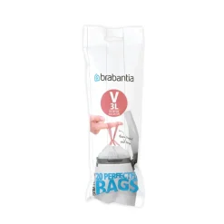 Other Washing & Cleaning Accessories^Brabantia PerfectFit waste bag V (20 bags per roll), 3 L White