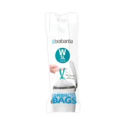 Hot Brabantia PerfectFit waste bag W (20 bags per roll), 5 L White