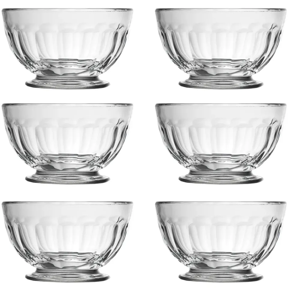 Dessert Bowls^La Rochère Perigord dessert bowl on foot 50 cl 6-pack, Transparent
