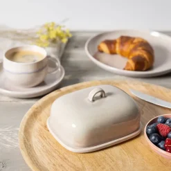 Butter Dishes^Villeroy & Boch Perlemor Home butter dish 15.5x12.5 cm, Beige