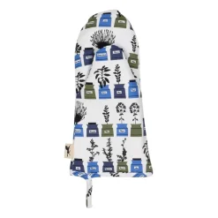 Sale Almedahls Persons spice cabinet oven glove small pattern, Blue BlueWhite