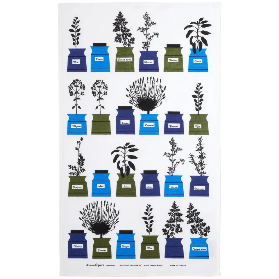 Kitchen Tea Towels^Almedahls Perssons kryddcabinet kitchen towel, blue-green BlueGreen