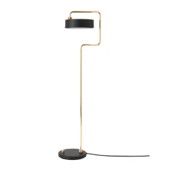 Reading Lamps|Floor Lamps^Made By Hand Petite Machine floor lamp, Deep Black