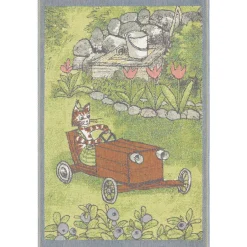 Baby Blankets^Ekelund Linneväveri Pettson & Findus children's blanket, Kit car Multi