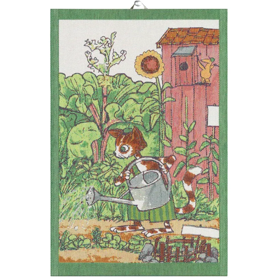 Kitchen Tea Towels^Ekelund Linneväveri Pettson & Findus kitchen towel, watering can Multi