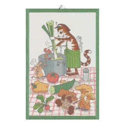 Ekelund Linneväveri Pettson & Findus kitchen towel, Matlagning Multi