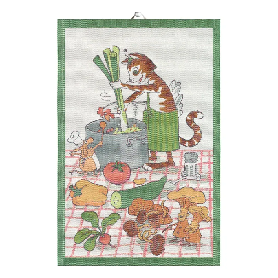 Ekelund Linneväveri Pettson & Findus kitchen towel, Matlagning Multi