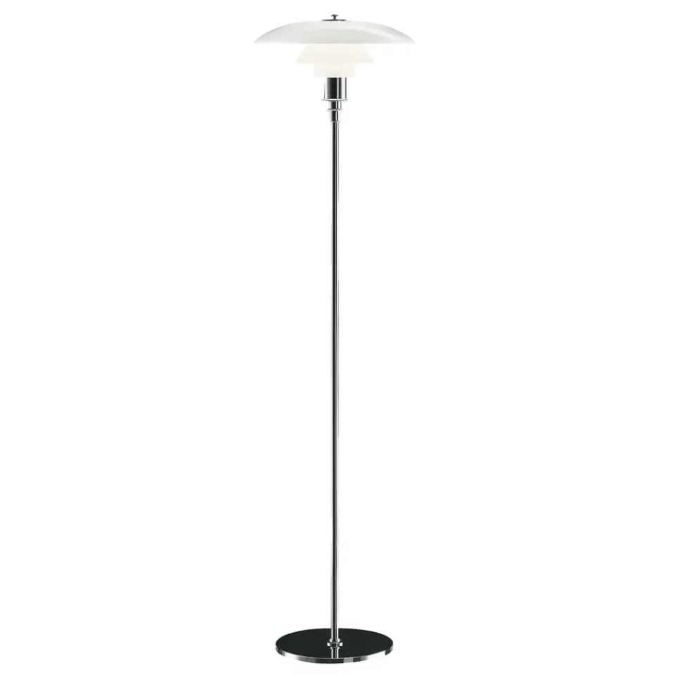 Floor Lamps^Louis Poulsen PH 3½-2½ floor lamp, Chome Silver-coloured